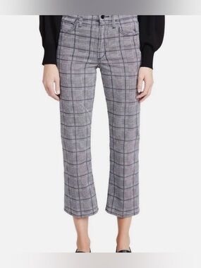 Joe's Jeans Gray Plaid Cropped Ankle Pants